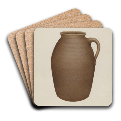 Stoneware Jar by Annie B. Johnston Art Drink Coaster set Stoneware Jar by Annie B. Johnston Art Drink Coaster set