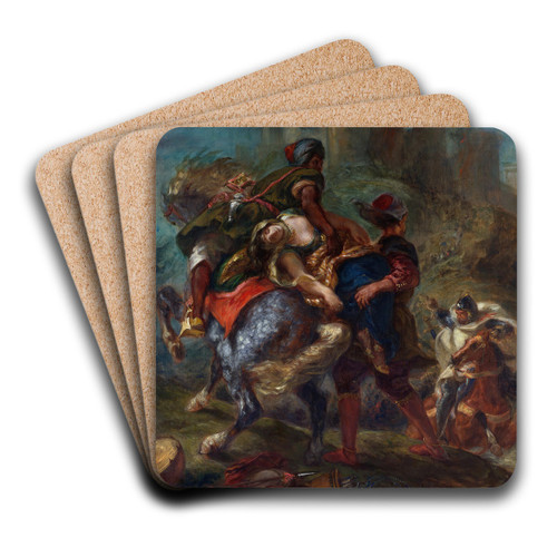 The Abduction of Rebecca by Eugne Delacroix Art Drink Coaster set The Abduction of Rebecca by Eugne Delacroix Art Drink Coaster set