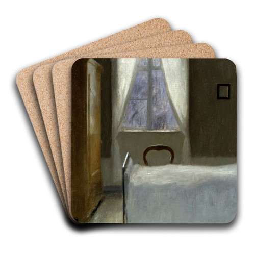 Interior by Vilhelm Hammershi Art Drink Coaster set