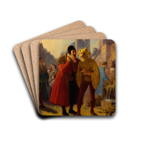 Staczyk faking a toothache by Jan Matejko Drink Coasters - set of 4