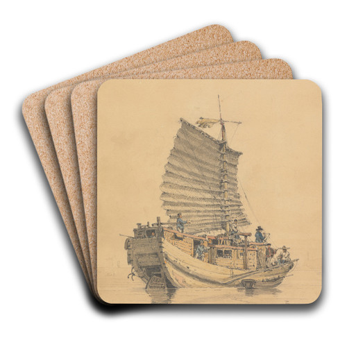One of the Embassy Yachts by William Alexander Art Drink Coaster set One of the Embassy Yachts by William Alexander Art Drink Coaster set