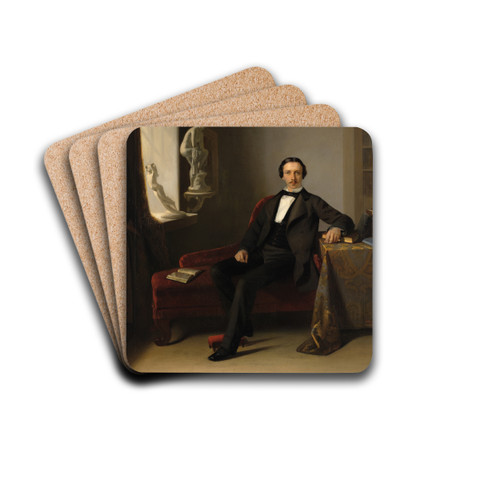 Abraham Willet (1825-1888) by Johann Georg Schwartze Drink Coasters - set of 4