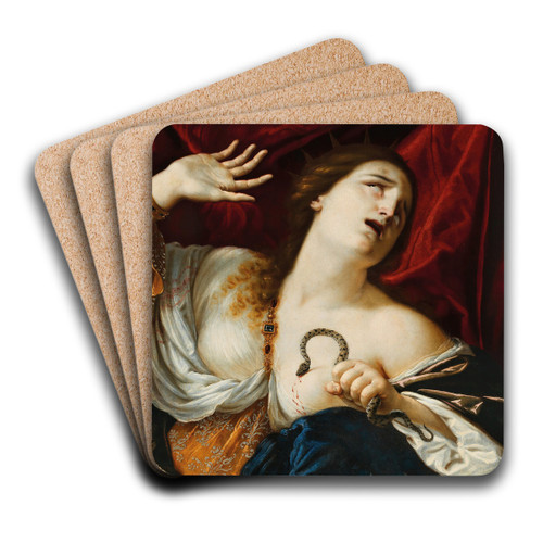 The Death of Cleopatra by Cesare Dandini Art Drink Coaster set