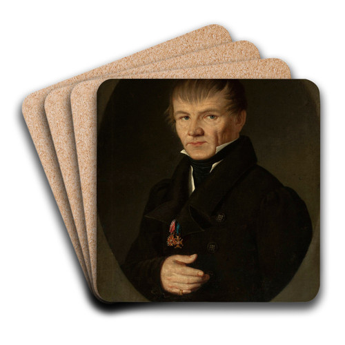 Portrait of a man  Dr. Werner by Jan Sikorski Art Drink Coaster set