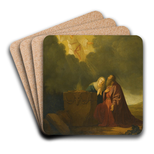 The Sacrifice Of Manoah by Willem de Poorter Art Drink Coaster set