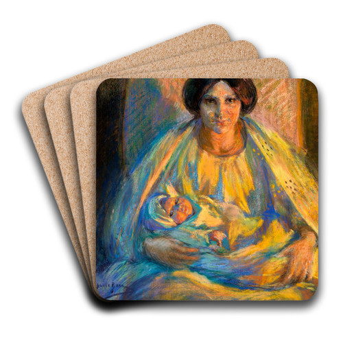 By Lamplight by Alice Pike Barney Art Drink Coaster set