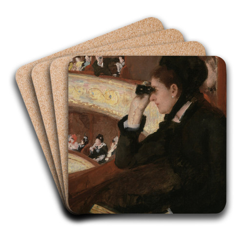 In The Loge by Mary Cassatt Art Drink Coaster set