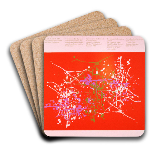 Adjuvant chemotherapy of breast cancer by National Institutes of Health Art Drink Coaster set