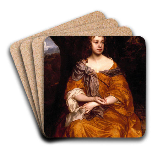 Portrait of Miss Wharton by Sir Peter Lely Art Drink Coaster set