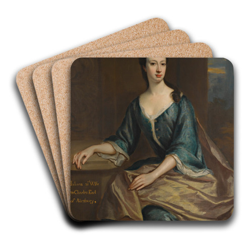 Portrait of Lady Juliana Boyle, Countess of Ailesbury (D. 1739) by Jonathan Richardson the Elder Art Drink Coaster set Portrait of Lady Juliana Boyle, Countess of Ailesbury (D. 1739) by Jonathan Richardson the Elder Art Drink Coaster set