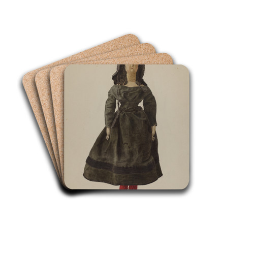 Quaker Doll by Max Fernekes Drink Coasters - set of 4