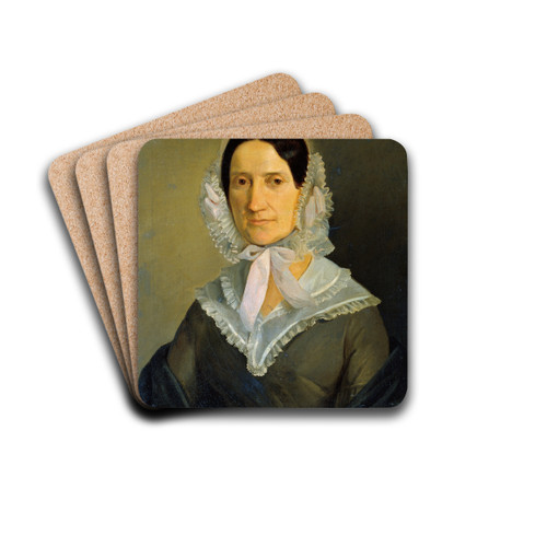 Die Frau des Uhrmachers Hasslwander by Joseph Hasslwander Drink Coasters - set of 4 Die Frau des Uhrmachers Hasslwander by Joseph Hasslwander Drink Coasters - set of 4