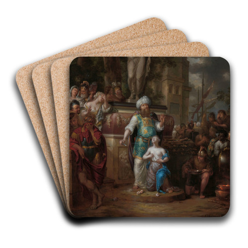 Sacrifice of Iphigenia by Arnold Houbraken Art Drink Coaster set