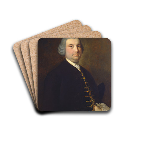 Portrait of a Gentleman by Joseph Wright of Derby Drink Coasters - set of 4