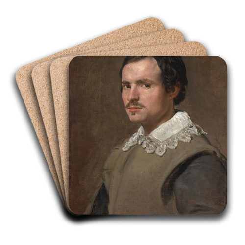 Portrait of a Young Man by Follower of Diego Velzquez Art Drink Coaster set