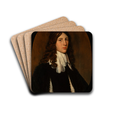 Portrait of Willem van Beveren (1624-1672) by Gerard van Honthorst Drink Coasters - set of 4