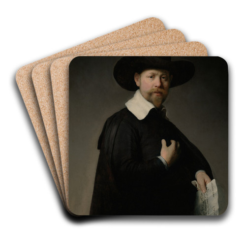 Portrait of Marten Looten by Rembrandt van Rijn Art Drink Coaster set