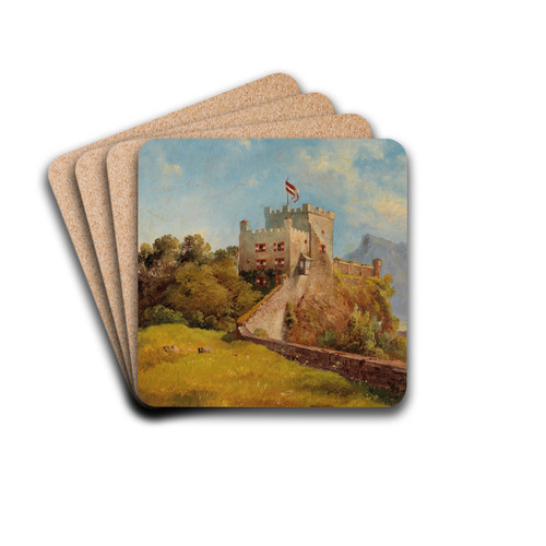 The Mnchsberg in Salzburg by Friedrich Zeller Drink Coasters - set of 4