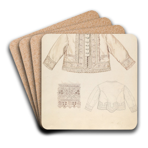 Jacket by Lillian Causey Art Drink Coaster set