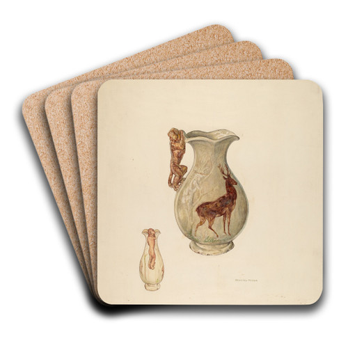 Pottery Vase by Stanley Mazur Art Drink Coaster set