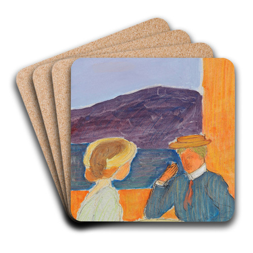 Paar im Gesprch by Marianne von Werefkin Art Drink Coaster set Paar im Gesprch by Marianne von Werefkin Art Drink Coaster set