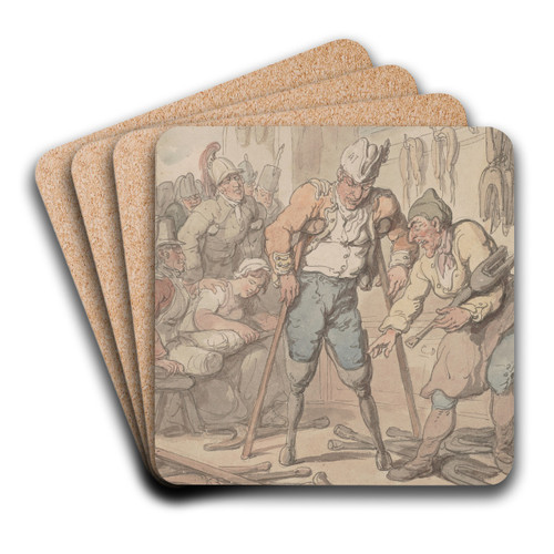 Miseries of war by Thomas Rowlandson Art Drink Coaster set Miseries of war by Thomas Rowlandson Art Drink Coaster set