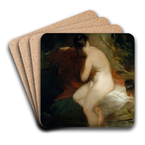 Musidora by Thomas Sully Art Drink Coaster set