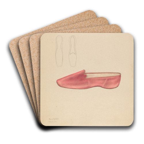 Woman's Slipper by Melita Hofmann Art Drink Coaster set