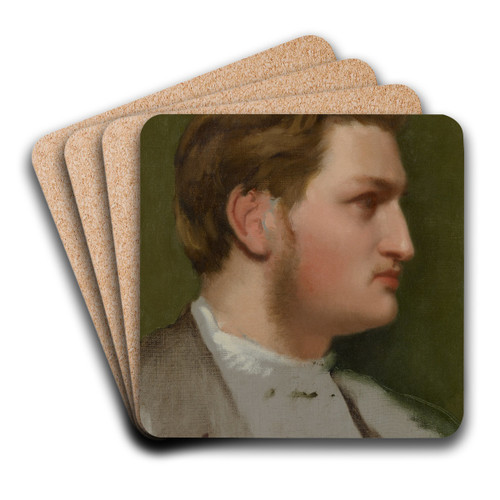 Portrait of Paul Valpinon by Edgar Degas Art Drink Coaster set Portrait of Paul Valpinon by Edgar Degas Art Drink Coaster set