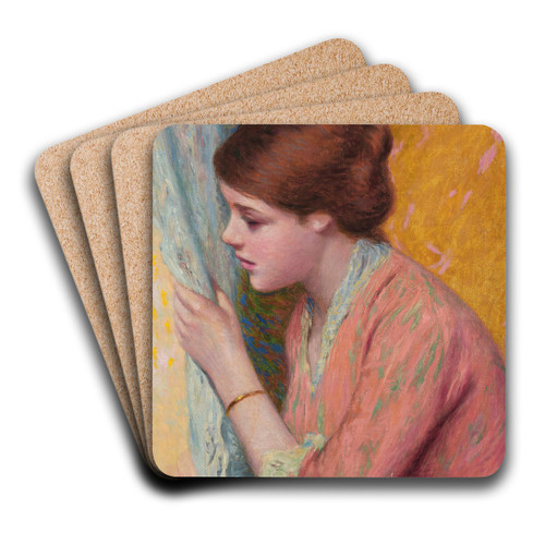 La curiosit by Federico Zandomeneghi Art Drink Coaster set