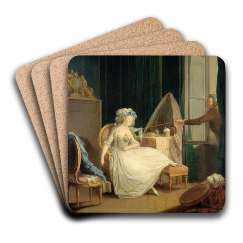 L'Amour frivole by Jean-Frdric Schall Art Drink Coaster set