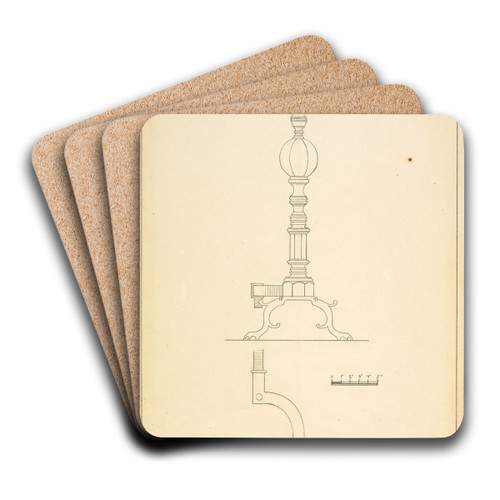 Andiron (one of pair) by Hans Korsch Art Drink Coaster set Andiron (one of pair) by Hans Korsch Art Drink Coaster set