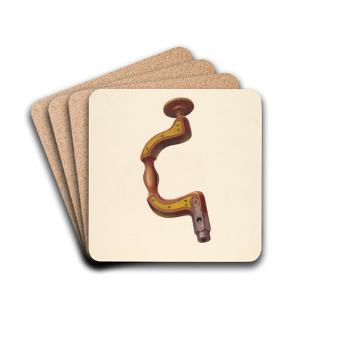 Carpenter's Brace by William H. Edwards Drink Coasters - set of 4