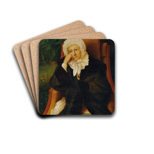 Dame im Lehnstuhl by Ludwig Ferdinand Schnorr von Carolsfeld Drink Coasters - set of 4 Dame im Lehnstuhl by Ludwig Ferdinand Schnorr von Carolsfeld Drink Coasters - set of 4
