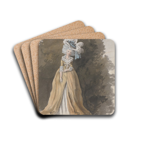 Figure Study of a Lady by James Miller Drink Coasters - set of 4 Figure Study of a Lady by James Miller Drink Coasters - set of 4