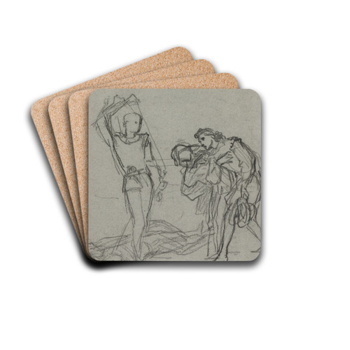 Duel after the Masked Ball (recto) by Thomas Couture Drink Coasters - set of 4