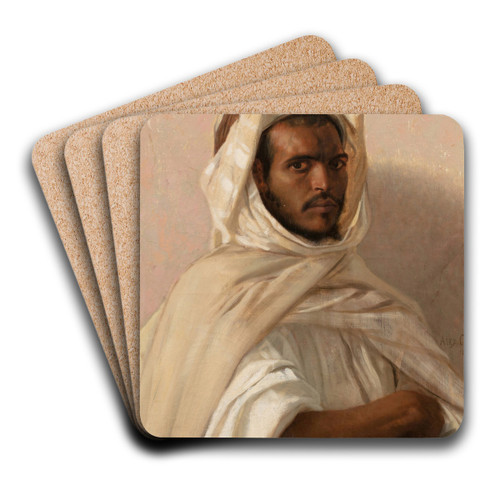 Portrait of a North African by Alexandre Cabanel Art Drink Coaster set