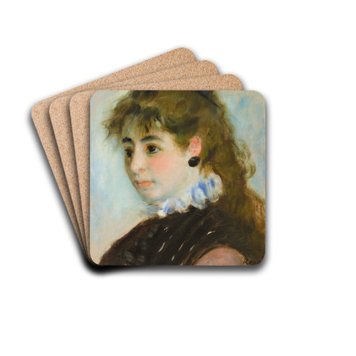Madame Henriot by Pierre-Auguste Renoir Drink Coasters - set of 4
