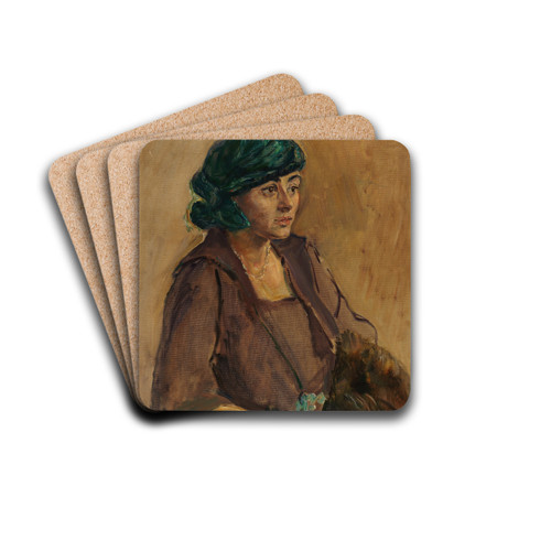 Damenbildnis by Max Slevogt Drink Coasters - set of 4
