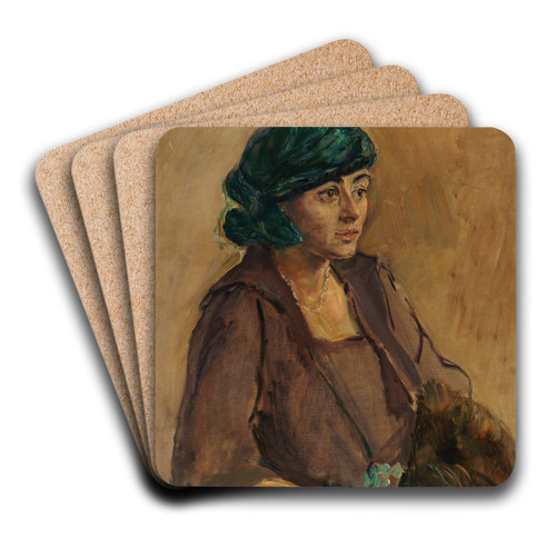 Damenbildnis by Max Slevogt Art Drink Coaster set