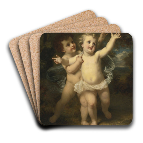 The Butterfly by Hugues Merle Art Drink Coaster set