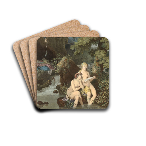 The Pranksters (Les Espigles) by Charles-Melchior Descourtis Drink Coasters - set of 4 The Pranksters (Les Espigles) by Charles-Melchior Descourtis Drink Coasters - set of 4