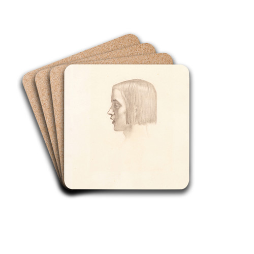 Isabella - Head study of the Youth by Sir John Everett Millais Drink Coasters - set of 4 Isabella - Head study of the Youth by Sir John Everett Millais Drink Coasters - set of 4