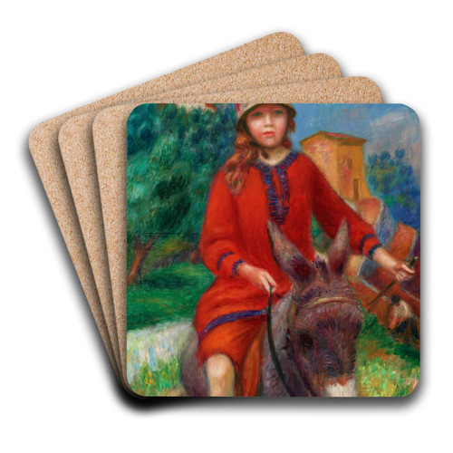 The Promenade by William James Glackens Art Drink Coaster set