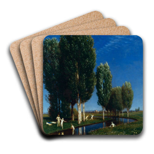 Summer Day by Arnold Bcklin Art Drink Coaster set