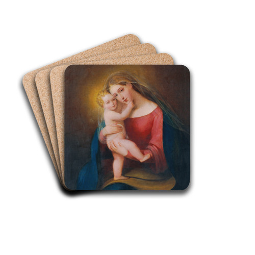 Madonna mit Kind by Franz Schrotzberg Drink Coasters - set of 4