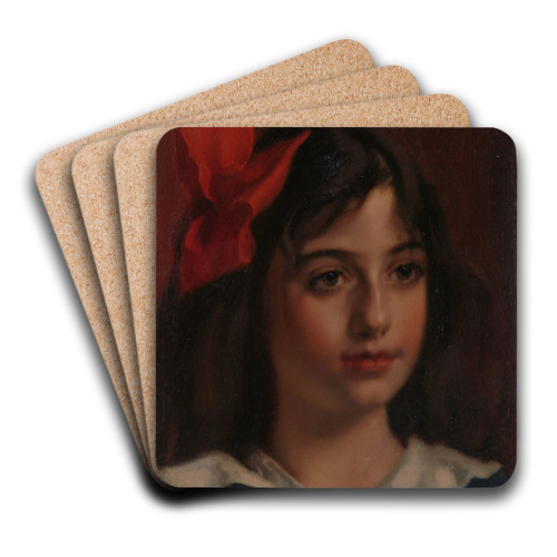 Portret van een meisje by Willem Witsen Art Drink Coaster set