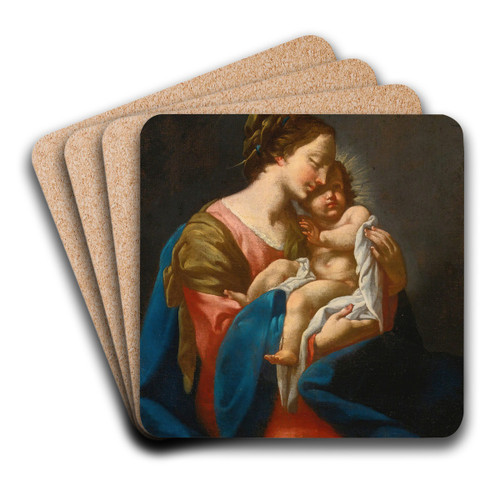 MADONNA AND CHILD by Italian School Art Drink Coaster set