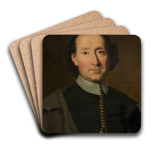 Portrait of a Man by French School Art Drink Coaster set