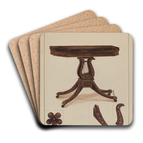 Card Table by Florence Neal Art Drink Coaster set